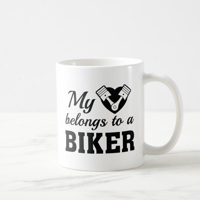 Heart Belongs Biker Coffee Mug (Right)