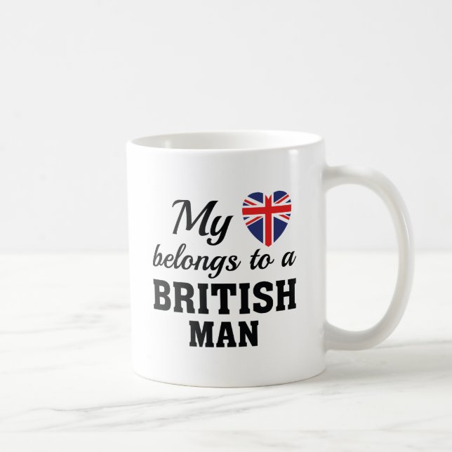 Heart Belongs British Coffee Mug (Right)