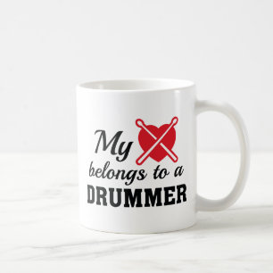 Heart Belongs Drummer Coffee Mug