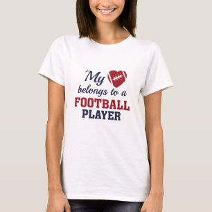 Heart Belongs Football T-Shirt