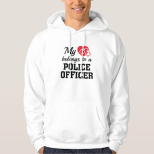 Heart Belongs Police Officer Hoodie