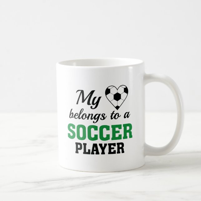 Heart Belongs Soccer Coffee Mug (Right)