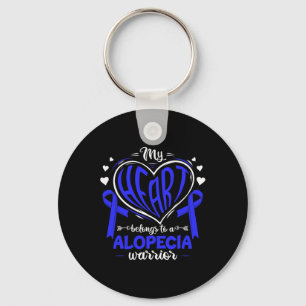 Heart Belongs To A Alopecia Warrior Alopecia Aware Key Ring