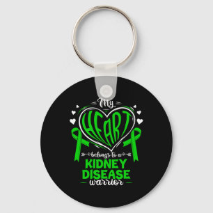 Heart Belongs To A Kidney Disease Warrior Kidney D Key Ring