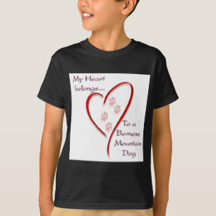 Heart belongs to Bernese Mountain Dog; BMD, Berner T-Shirt