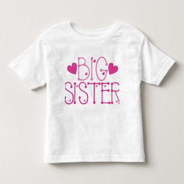 Heart Big Sister Toddler T-Shirt (Front)