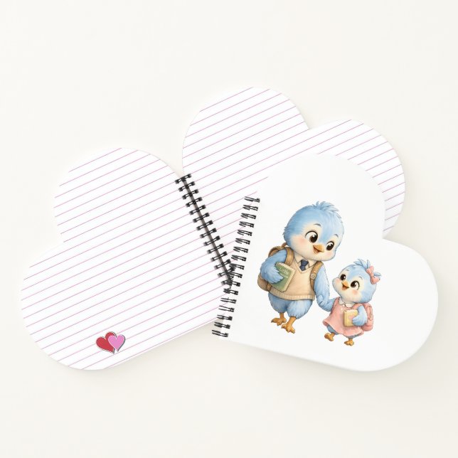 Heart Bird Brother Sister Notebook (Inside)