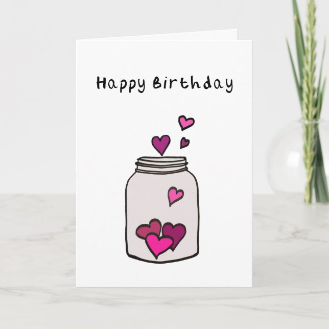 Heart Birthday Card (Front)