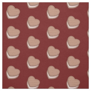 Heart Biscuit Pattern Fabric