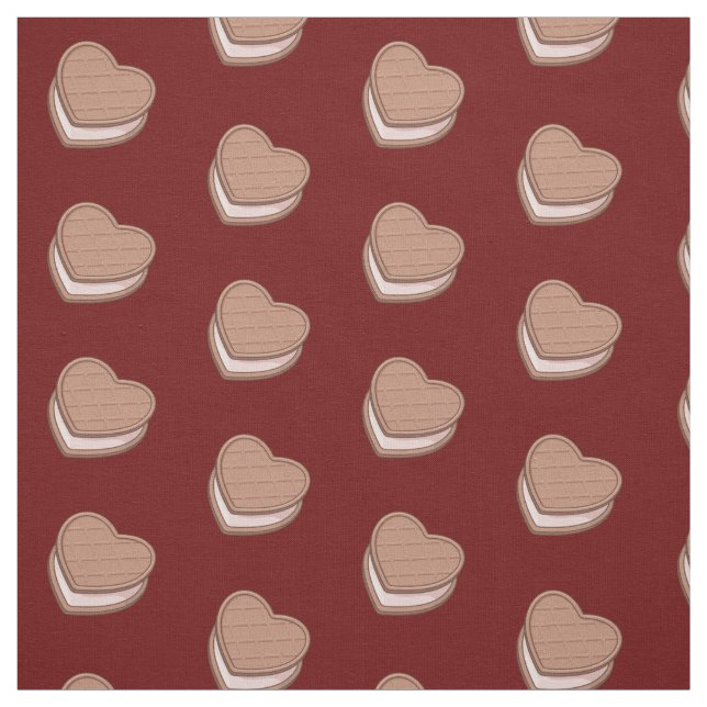 Heart Biscuit Pattern Fabric (Swatch)
