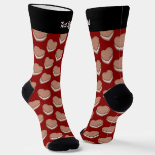 Heart Biscuit Pattern Socks