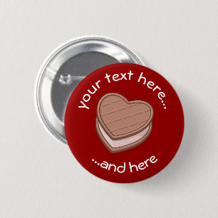 Heart Biscuit Pinback Button