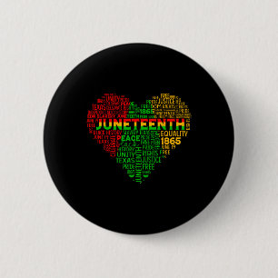 Heart Black History Afro American African Freedom 6 Cm Round Badge