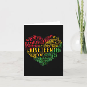 Heart Black History Afro American African Freedom Card