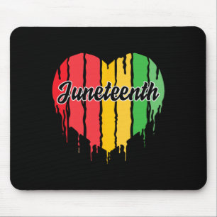 Heart Black History Afro American African Freedom Mouse Pad