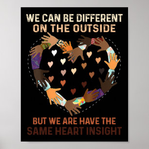 Heart Black History Month African Proud American Poster