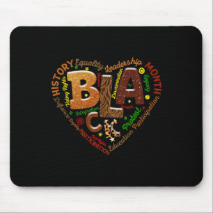 Heart Black History Month Melanin Lover African Am Mouse Pad