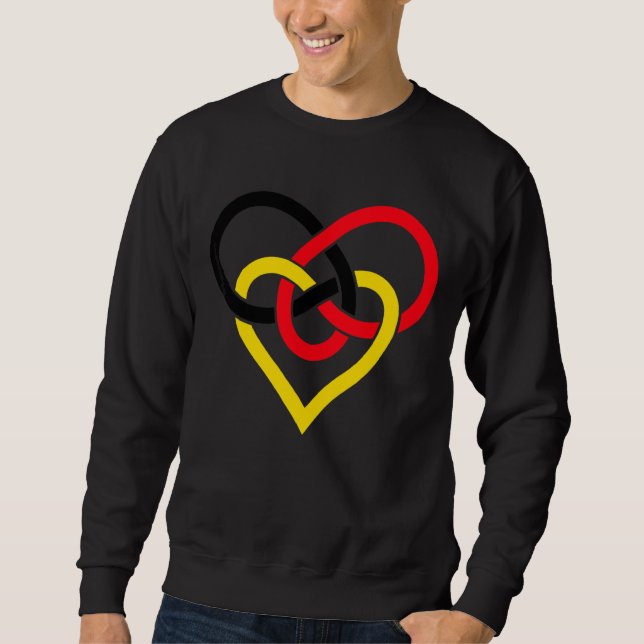Heart Black Red Yellow Germany Sweatshirt (Front)