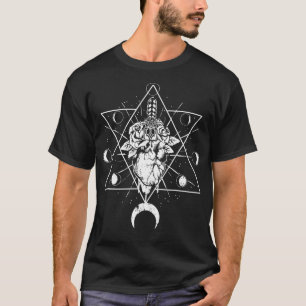 Heart Blackcraft Moon Sword Witchcraft Tattoo Taro T-Shirt
