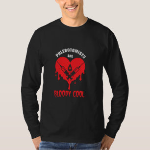 Heart Blood Syringe Phlebotomist Cool Phlebotomy D T-Shirt
