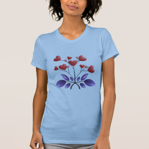 Heart Blossom Floral Love Women’s Slim Fit TShirt