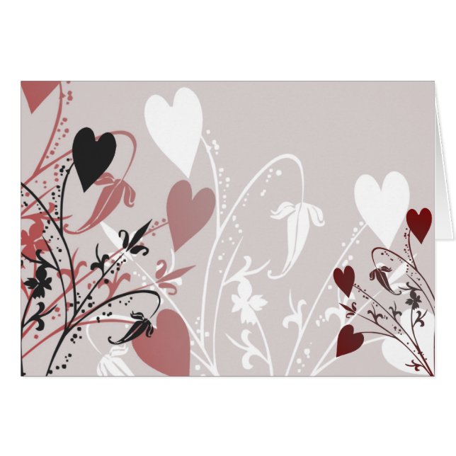Heart Blossoms Card (Front Horizontal)