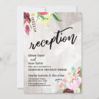 Heart Boho Floral Rustic Wood Reception