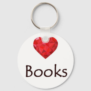 Heart Books Key Ring