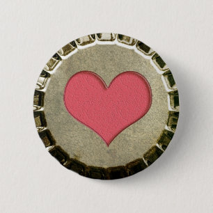Heart- Bottle cap Button