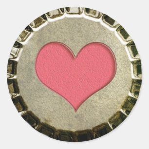Heart- Bottle cap Sticker