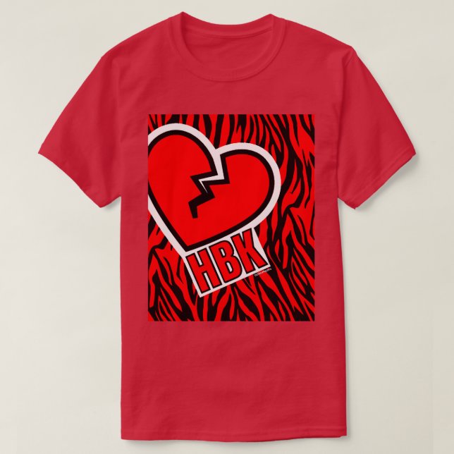 Heart Break Kid Red Zebra Graphic T-Shirt (Design Front)