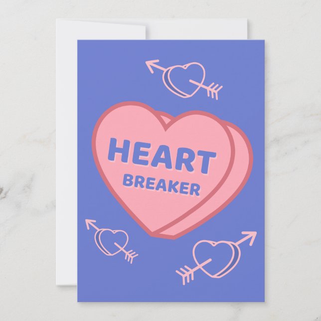 Heart Breaker – Conversation Heart Card (Front)