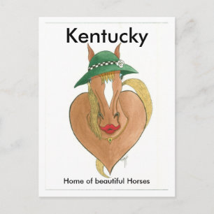 heart breaker, Kentucky, Home of beautiful Horses Postcard