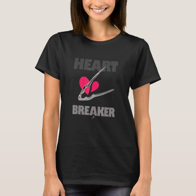 Heart Breaker  Love Pun With A Nutcracker T-Shirt (Front)