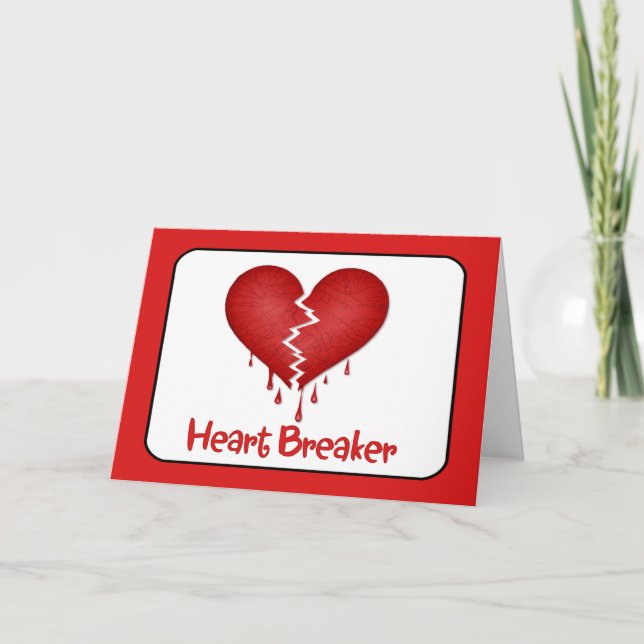 Heart Breaker with Text Holiday Card (Front)