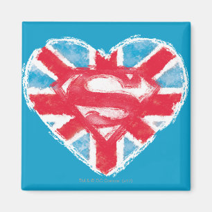 Heart British S-Shield Magnet
