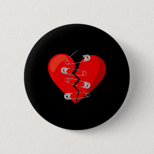 Heart-broken And Safety Pins Anti Valentine Single
