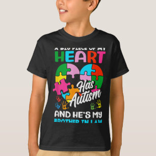 Heart Brother-in-law Autism Awareness Puzzle Ece R T-Shirt