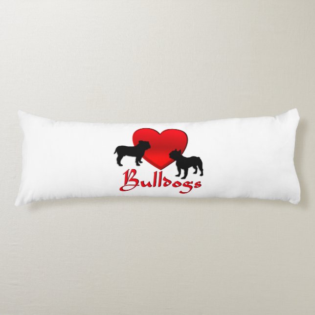 Heart Bulldogs Body Cushion (Front)