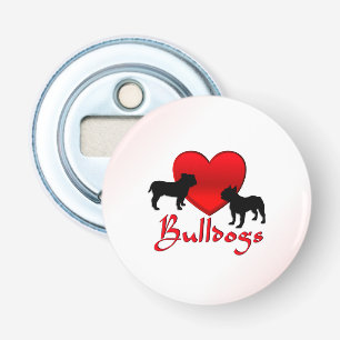 Heart Bulldogs Bottle Opener