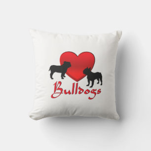 Heart Bulldogs Cushion