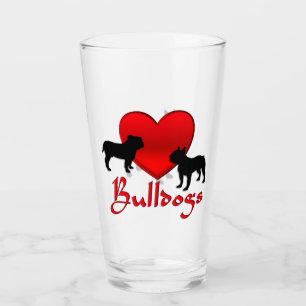 Heart Bulldogs Glass