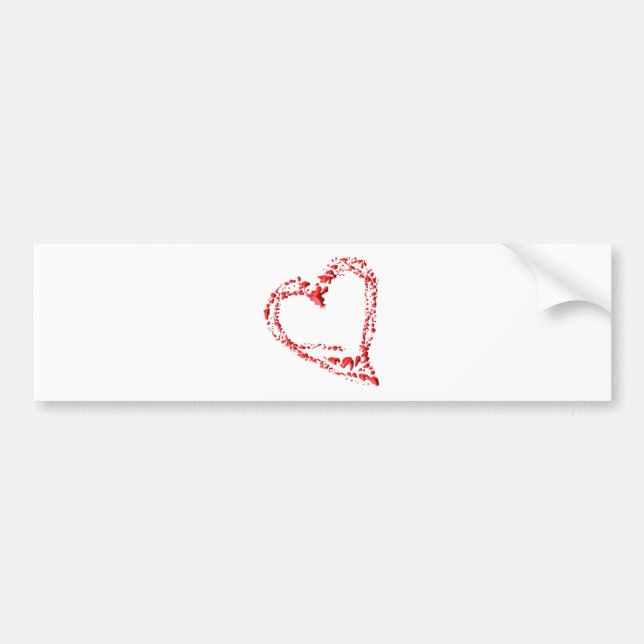 heart bumper sticker (Front)