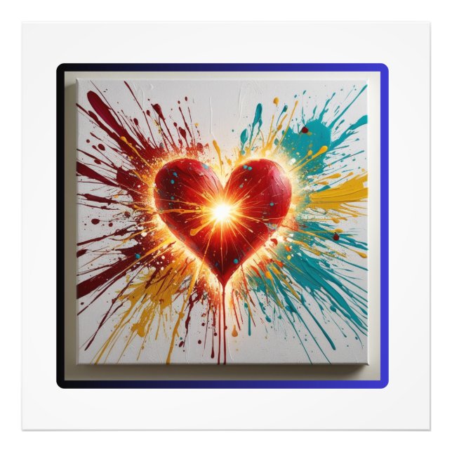 Heart burst: Explosion of Love Photo Print (Front)