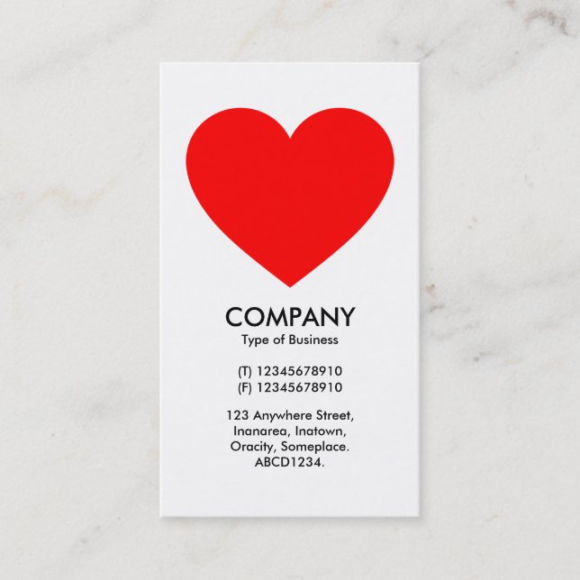 Heart Business Card (Front)