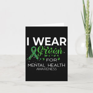 Heart Butterflies Green Health,illness Awareness H Card