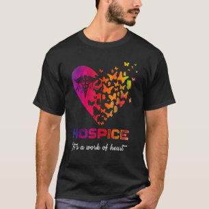Heart Butterflies Hospice Nurse Appreciation Nursi T-Shirt