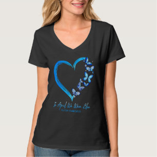 Heart Butterfly Autism In April We Wear Blue Autis T-Shirt