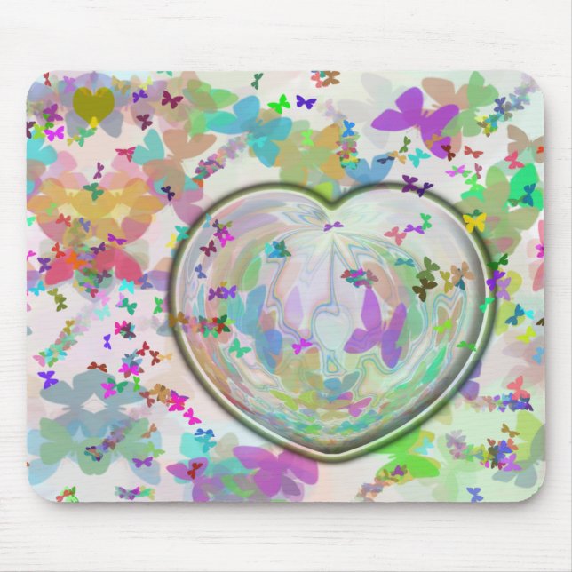 Heart-Butterfly Mousepad (Front)
