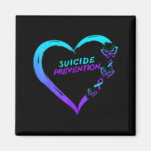 Heart Butterfly Suicide Prevention Awareness  Magnet